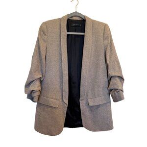 Zara Herringbone Single Breasted Blazer